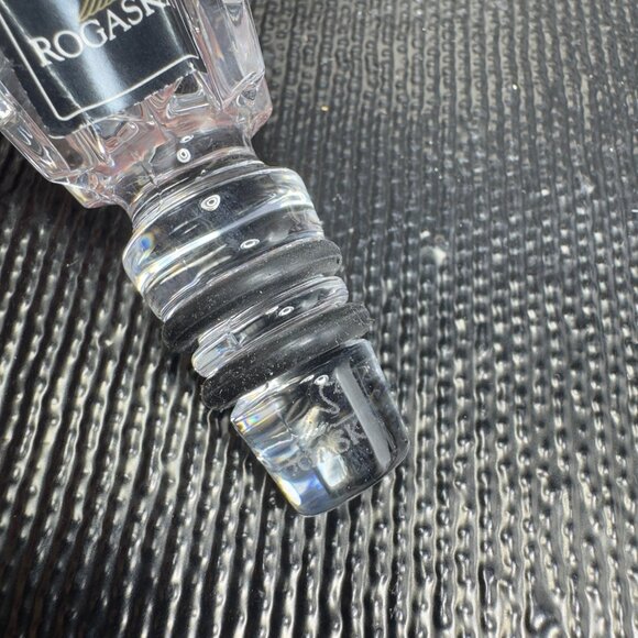 Miller Rogaska Decanter Stopper Clear Lead Crystal Slovenia New in Box Signed - Picture 5 of 13